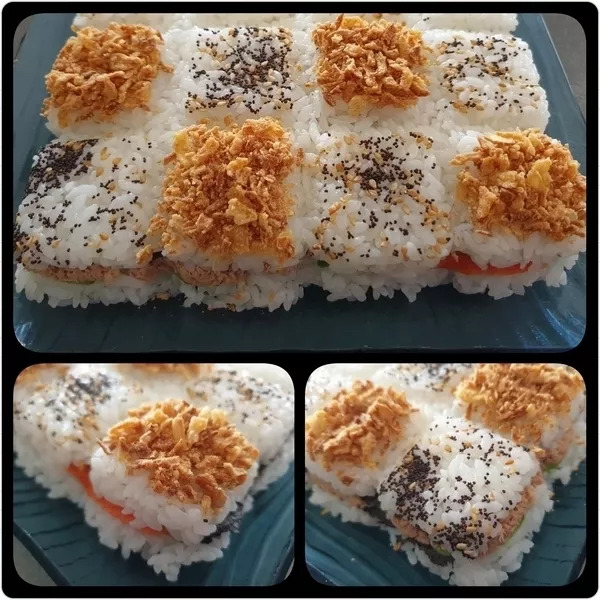 Sushi tablette thon et saumon