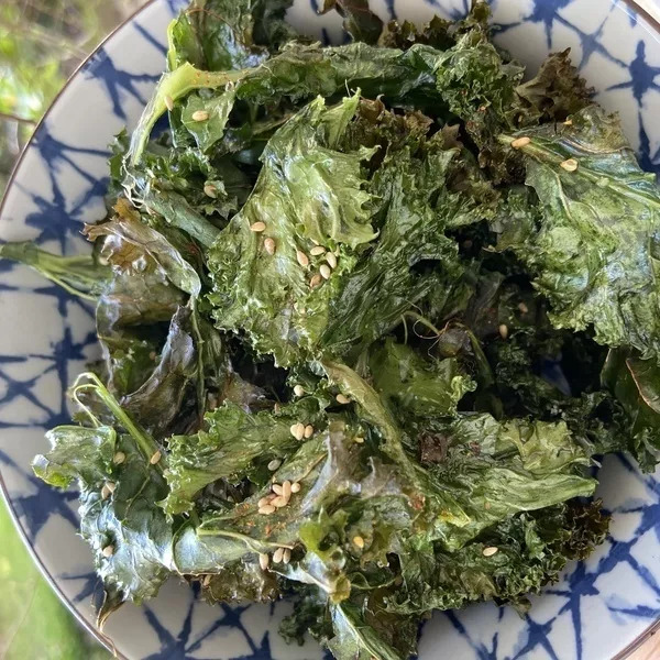 Choux kale en chips 