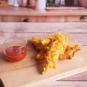 Poulet pané aux corn flakes