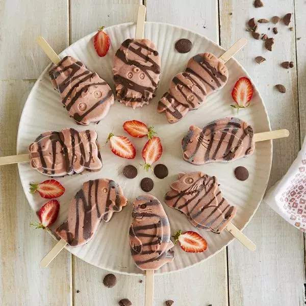 Sorbet “plein fruit” fraise chocolat