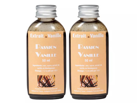 Vente flash - 2 x Extrait liquide de vanille avec graines 50 ml