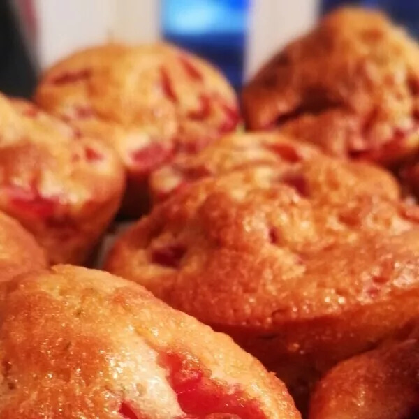 Muffins aux fraises