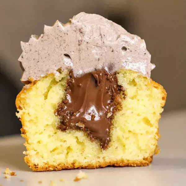 Cupcake Nutella, glaçage Oréos