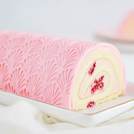 Toile décor Ornements pour moule bûche FLEXIPAN® INSPIRATION - Collection Rachel Levesque