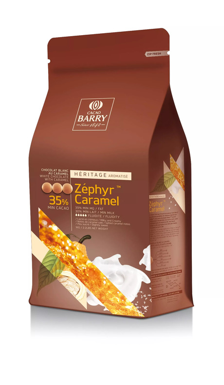 Pistoles de chocolat blanc 35% Zephyr Caramel 1 kg