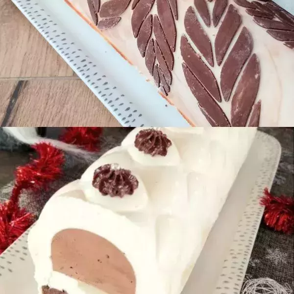 Bûche simplissime poire-chocolat croustillante