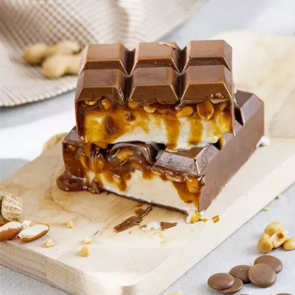 Tablettes glacées cacahuète et caramel