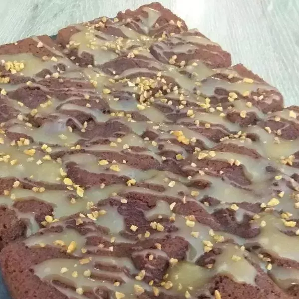 Delice chocolat nappage caramel au beurre salé