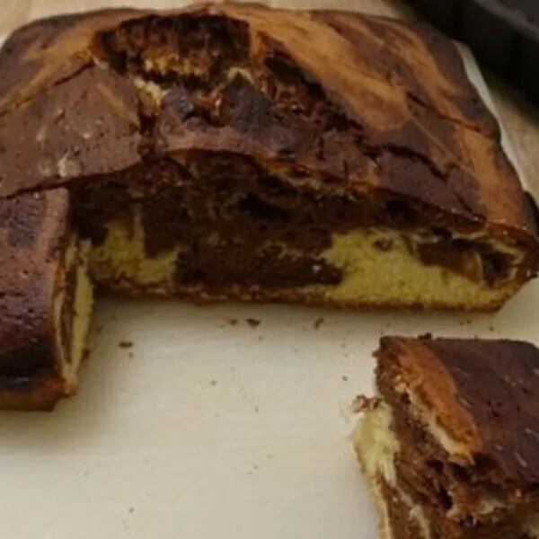 Gâteau marbré vanille-chocolat
