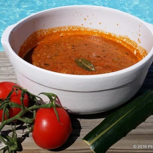 Sauce bolognaise tomate et courgette
