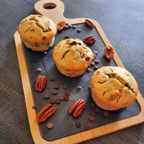 Muffin noix de pécan et pépites chocolat