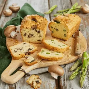 Cakes aux asperges et champignons