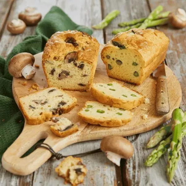 Cakes aux asperges et champignons
