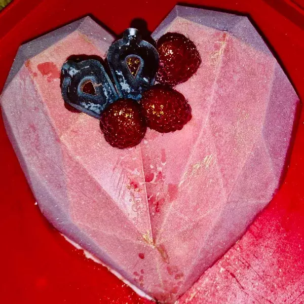 Mon coeur croquant et fondant aux framboises