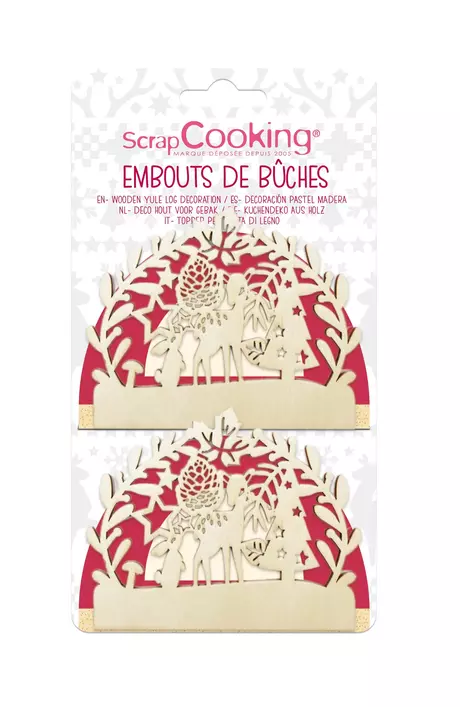 2 embouts de bûche bois forêt enchantée
