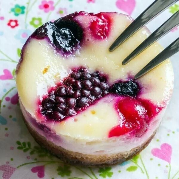 Mini-cheesecakes citron et fruits rouges pour mini-muffins SANS I-COOK'IN