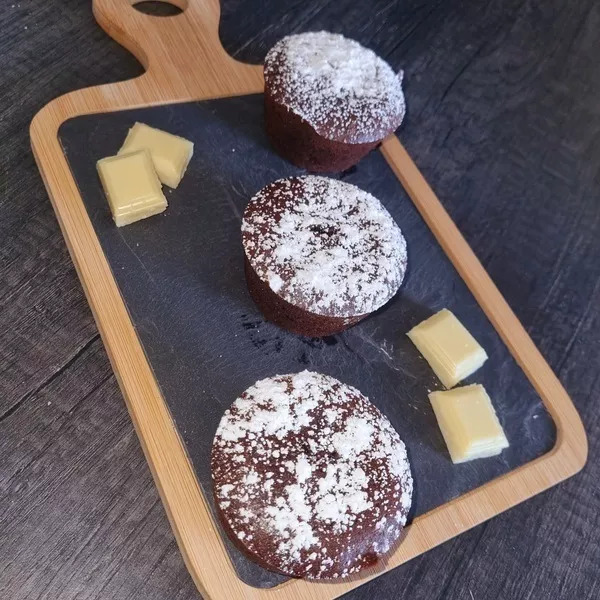 Muffins fondant aux 2 chocolats