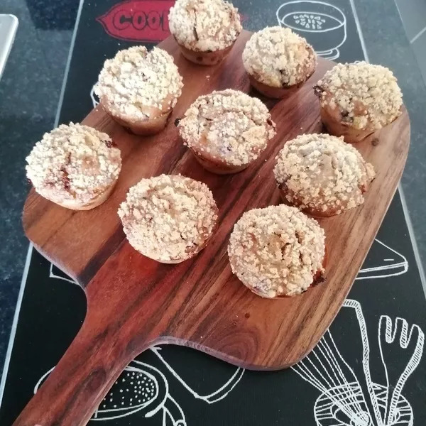 muffins croustillant framboises/chocolat blanc