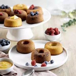 Savarins myrtilles, citron & framboise