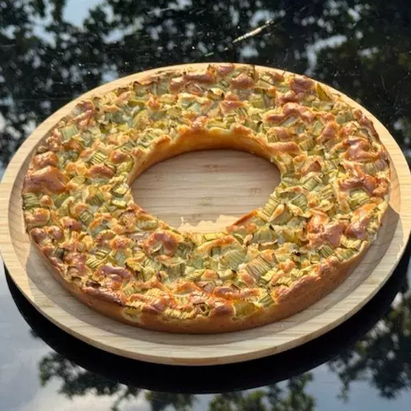 Tarte couronne rhubarbe