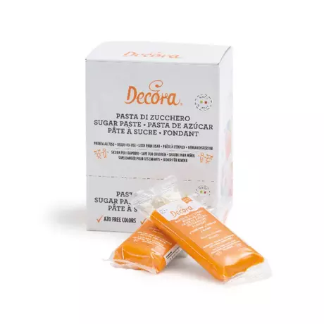Pâte à sucre orange 100 g - Decora