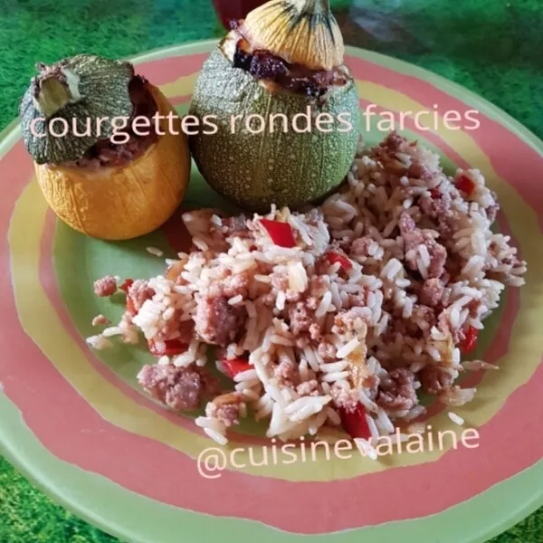 Courgettes rondes farcies