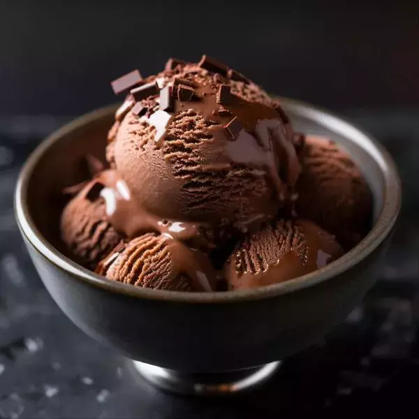 Crème glacée au chocolat noir