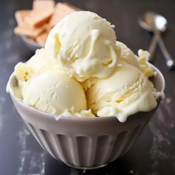 Crème glacée au chocolat blanc