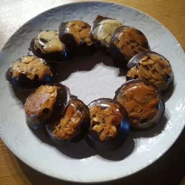 Mini tartelettes craquantes aux amandes et chocolat dans le moule Mini tartelettes FP 2413