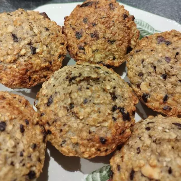 Encas flocons d'avoine banane noisette chocolat 