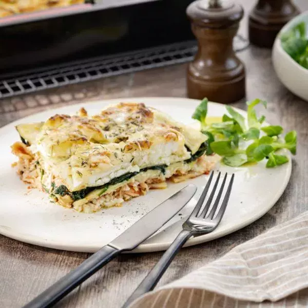 Lasagne saumon épinards chèvre