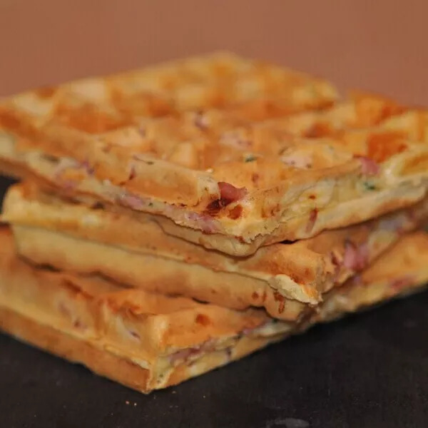 gaufre jambon fromage