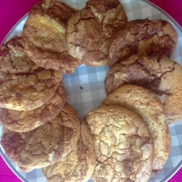 cookies marbrés chocolat (aux jaunes d'oeufs)avec pépites de choco