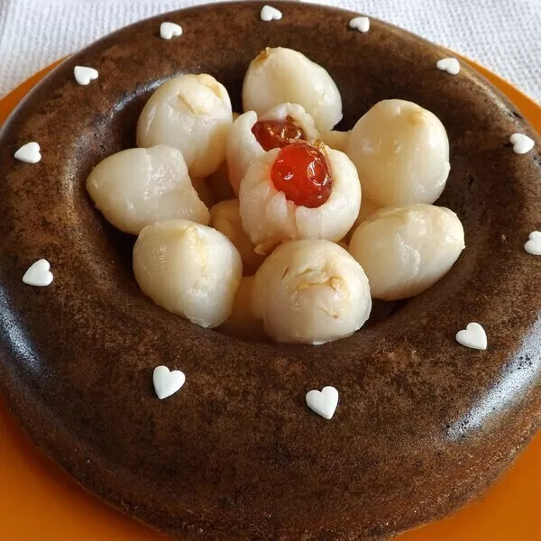 Cake au Chocolat et Litchis 