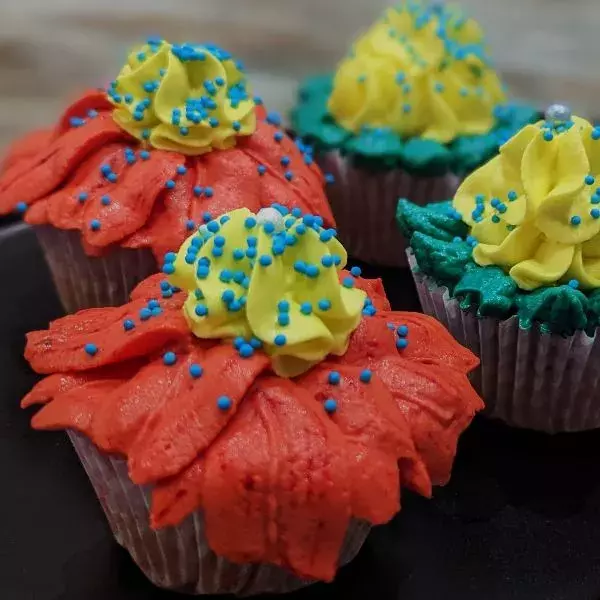 Cupcake fêtes en fleurs