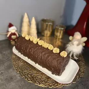 Traditionnelle bûche moka