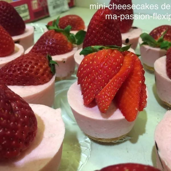 Mini cheesecakes de fraises