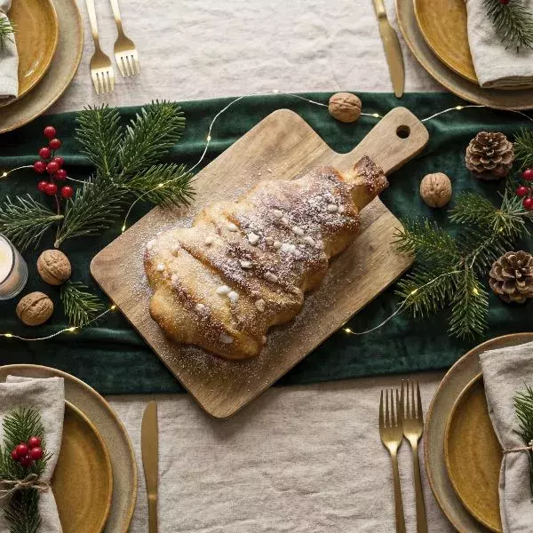 Brioche sapin au sucre perlé  