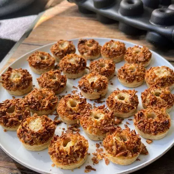 Mini donuts au poulet oignons frits ( anti gaspi )