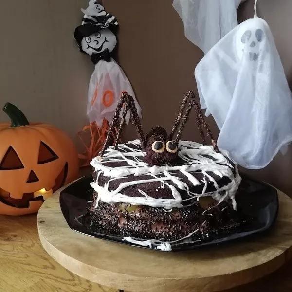 gâteau araignée d'halloween