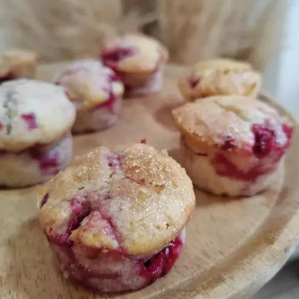 Minis muffins framboises / chocolat blanc 