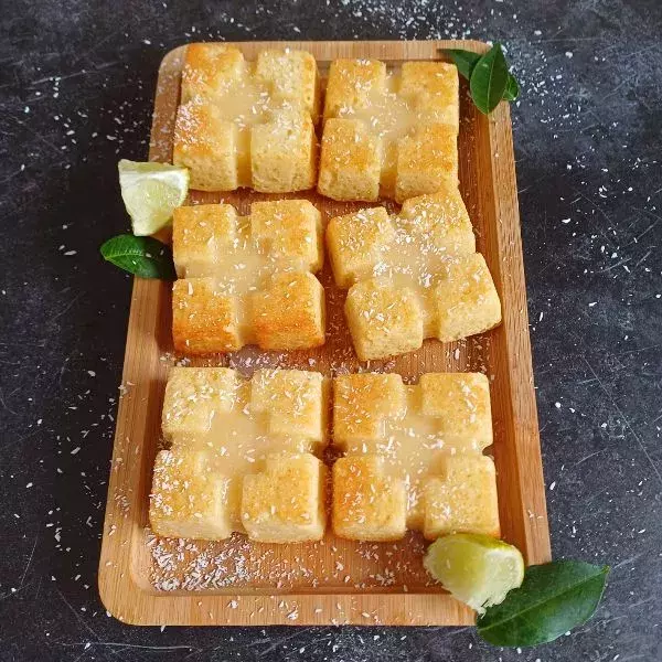 Carrés gourmands citron vert- coco