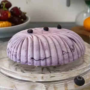 Entremet myrtilles et vanille