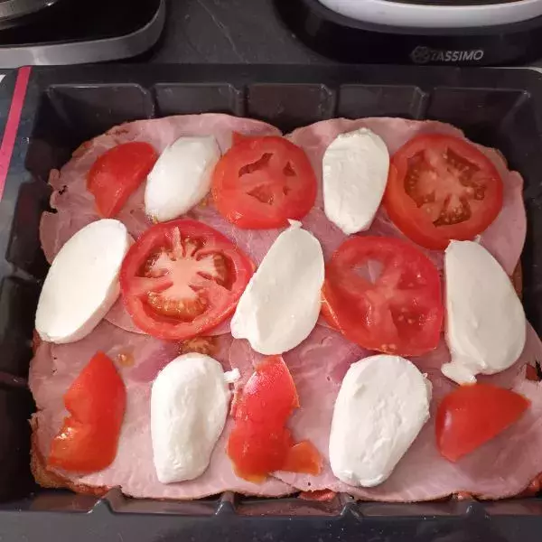 Croque tablette tomate / mozzarella 