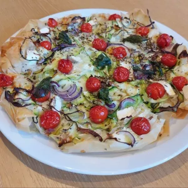 Tarte croustillante courgette chèvre