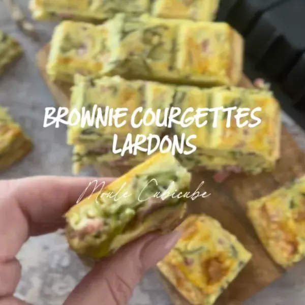 Brownie de courgettes Et lardons
