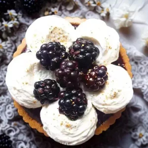 Tartelettes fleurs de mûres