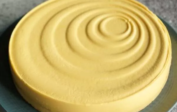 Entremets à la mangue sur son biscuit coco