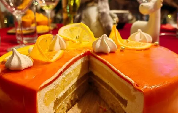 Entremet vanille agrumes