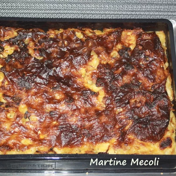 Gratin de coquillettes au jambon pour grande tablée